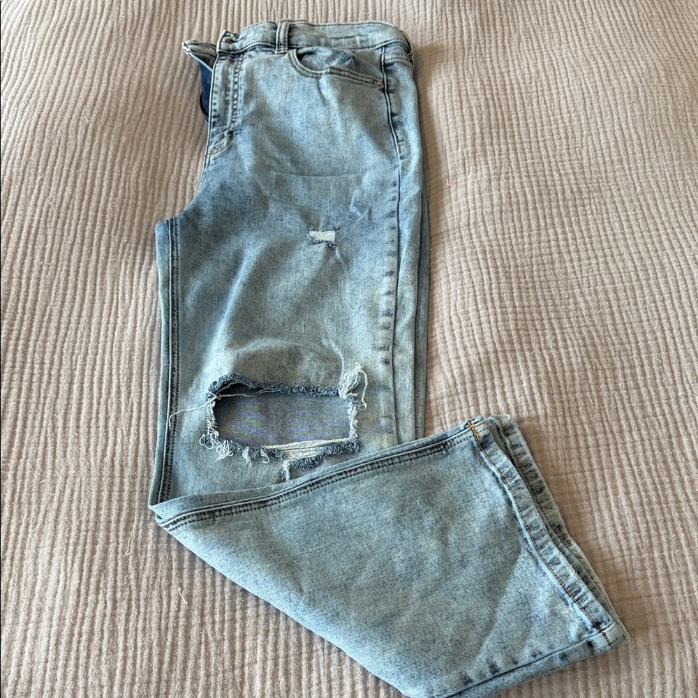Altar'd State Light Blue Straight Leg Jeans